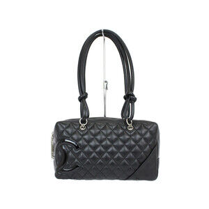 CHANEL Bowling Bag Cambon Black Coco Mark